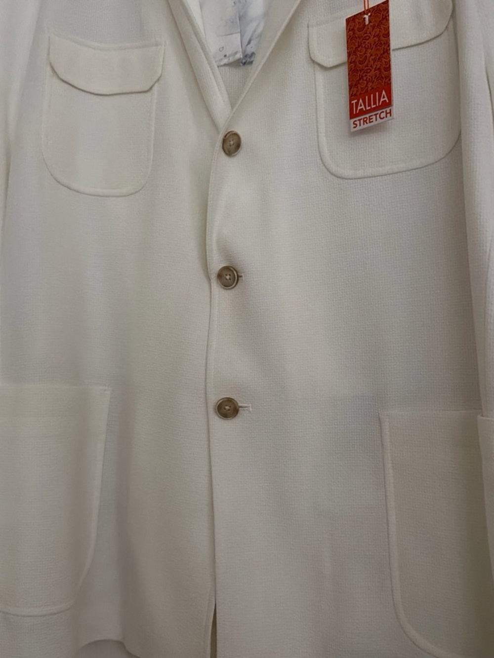 TALLIA Cream Lightweight Button-Front Shirt Jacket